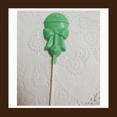 Baby Rattle Shaped Chocolate Lollipop