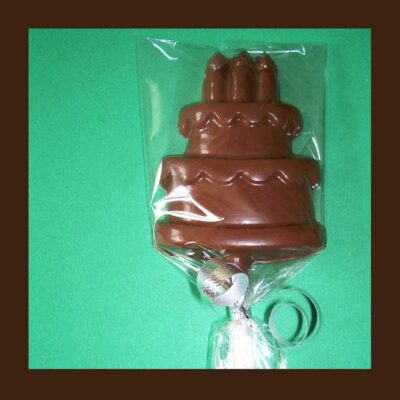 Birthday Cake Shaped Chocolate Lollipop