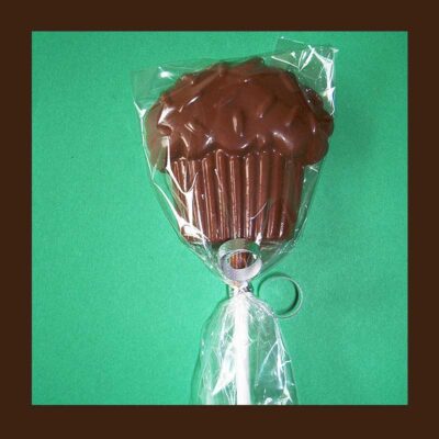 Cup Cake Shaped Chocolate Lollipop