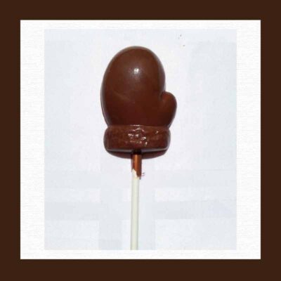 Mitten Shaped Chocolate Lollipop