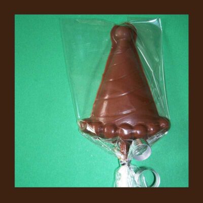 Party Hat Shaped Chocolate Lollipop