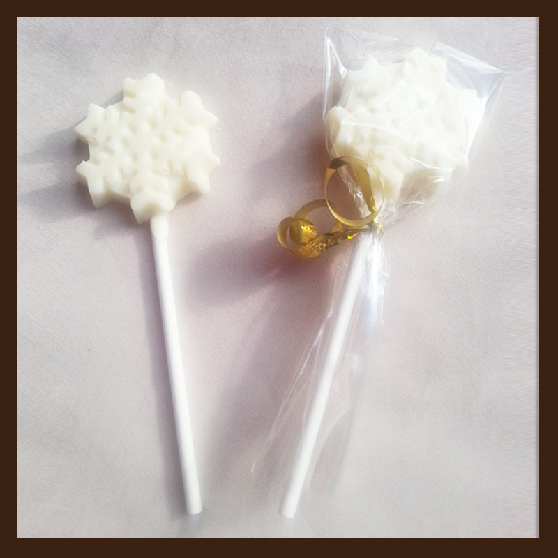 White Chocolate Snowflake Lollipop | Edible Promotions