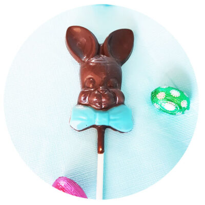Easter Bunny Chocolate Lollipop, Edible Promotions