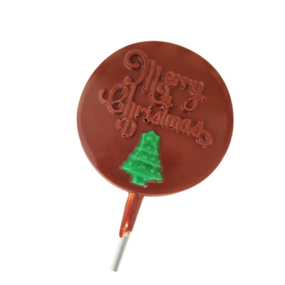 Christmas Tree Chocolate Lollipop by Edible Promotions, Erin, ON