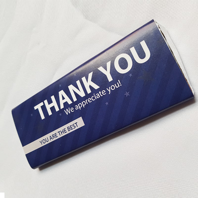 Customized Thank You Chocolate Bar, Edible Promotions, Erin, ON