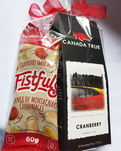 Cranberry Tea Gift Basket - Edible Promotions Hillsburgh Ontario