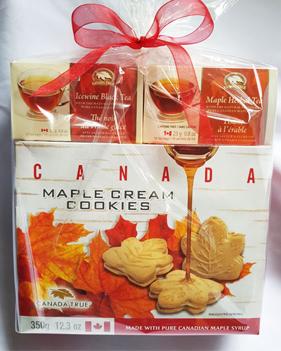 Maple Tea and Cookies Gift Basket Edible Promotions Hillsburgh Ontario Maple Tea and Cookies Gift Basket Edible Promotions Hillsburgh Ontario