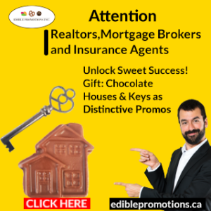 An Image of Chocolate House with Key-ediblepromotions.ca Attention Realtors, Mortgage Brokers and Insurance Agents. Gift Houses and Keys as Distinctive Promos