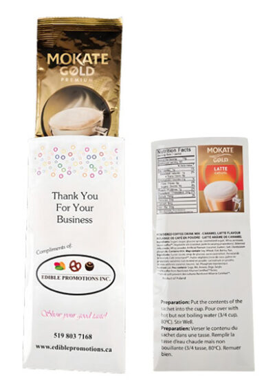 Custom Latte Caramel Coffee Sachet Sleeves - Image 2
