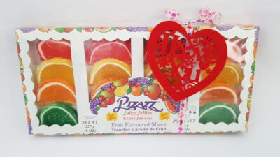 Pizazz Jelly Slices with Felt Heart Decoration