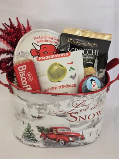 Let It Snow Christmas Basket