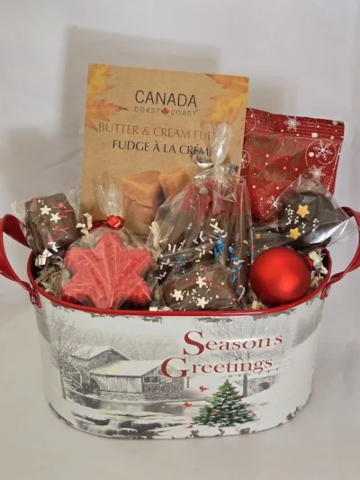 Seasons Greetings Christmas Basket