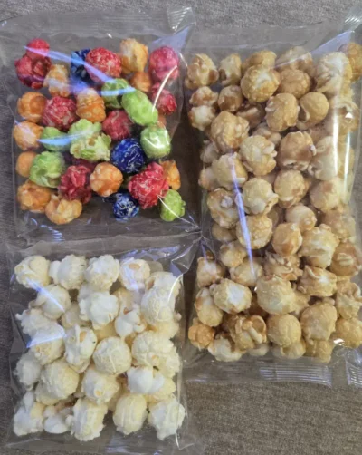 Flavoured Popcorn with Custom Stickers